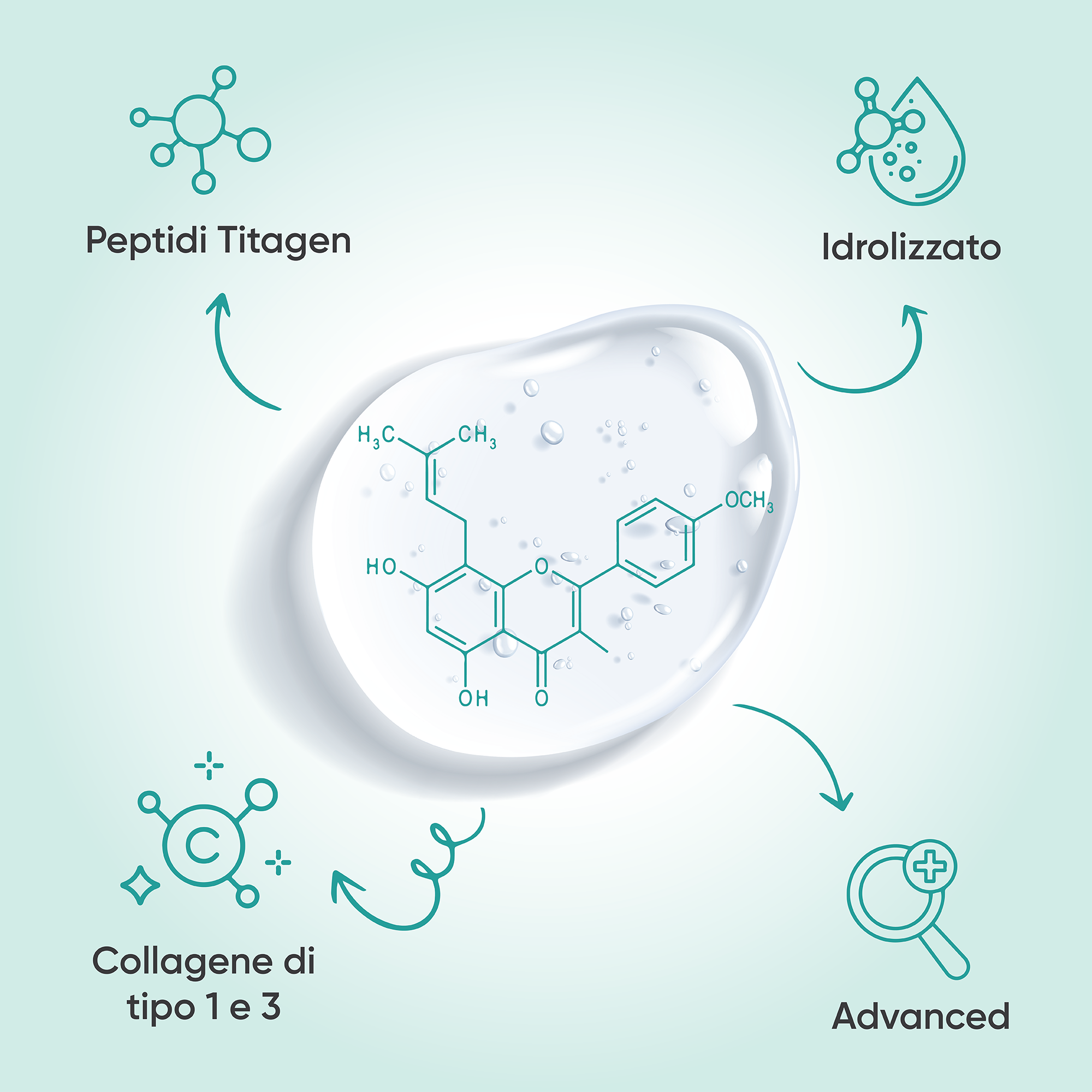 polvere di acido ialuronico per la pelle e le articolazioni