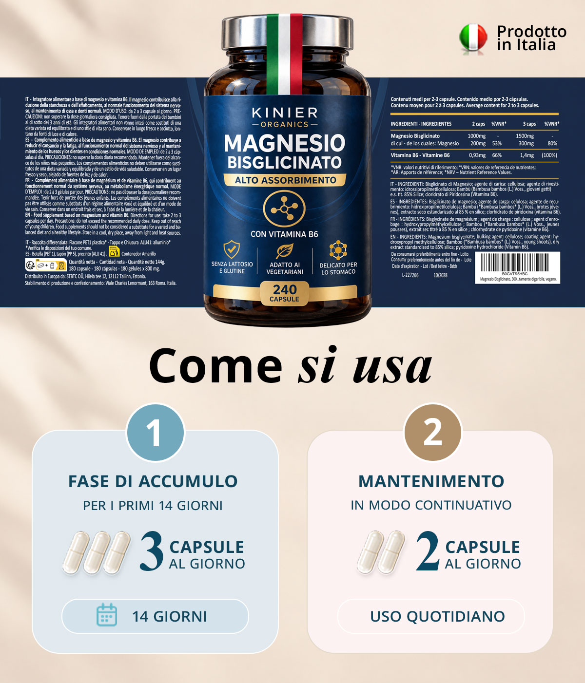 magnesio bislicinato etichetta